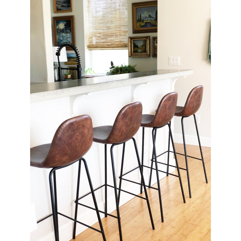 AllModern Kody Vegan Leather Bar & Counter Stool & Reviews Wayfair